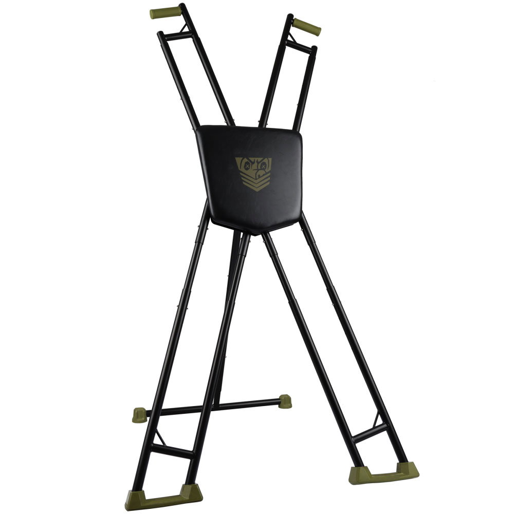 Fort Troff Tactical Cross freestanding metal bondage frame with silicone handles and cushioned centre pad
