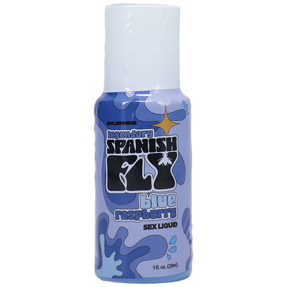 Doc Johnson Spanish Fly sex liquid, blue raspberry flavour, 29ml bottle