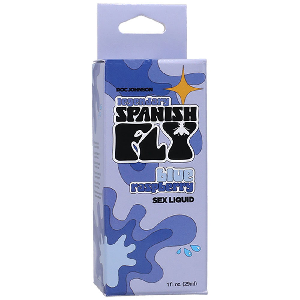 Doc Johnson Spanish Fly sex liquid, blue raspberry flavour, 29ml bottle