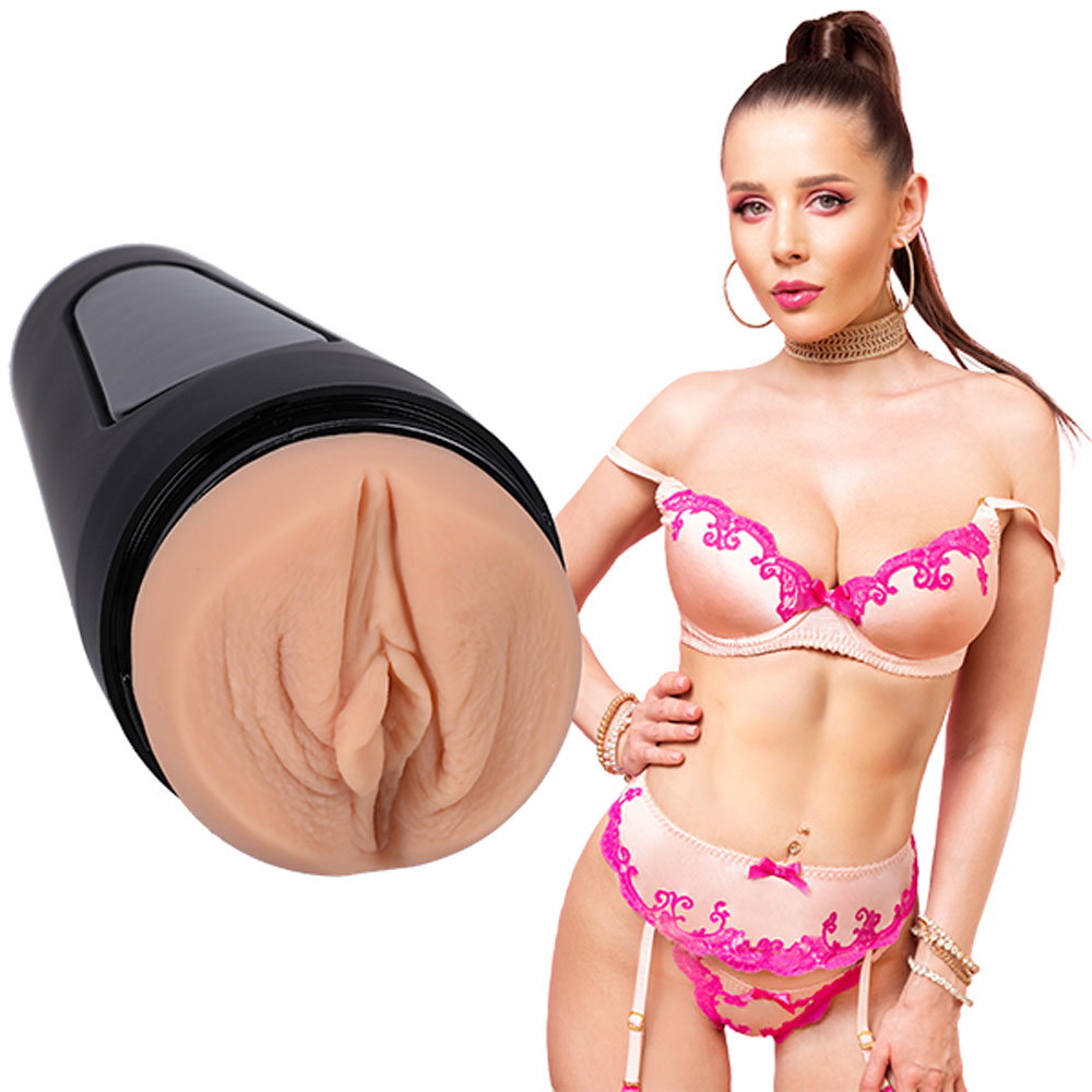 Doc Johnson Main Squeeze Sybil hard-case masturbator with textured ULTRASKYN sleeve