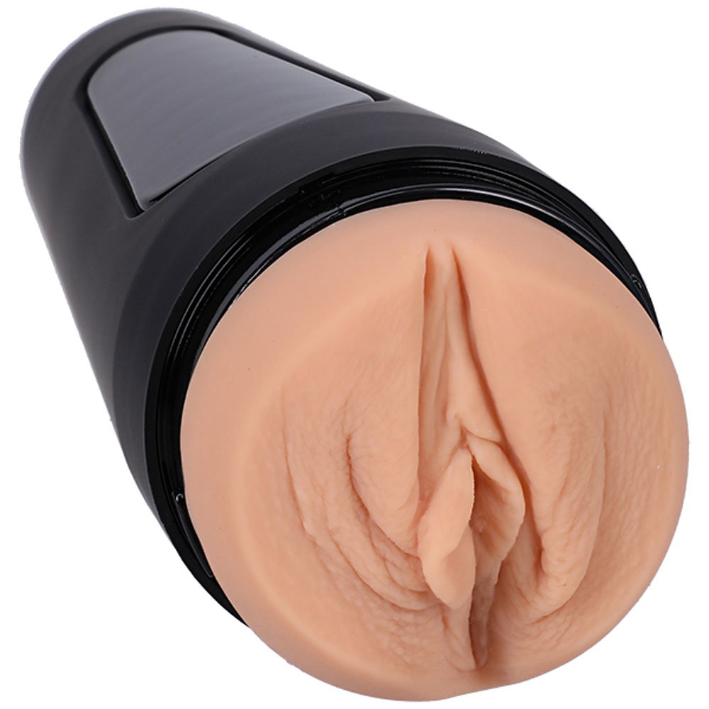Doc Johnson Main Squeeze Sybil hard-case masturbator with textured ULTRASKYN sleeve