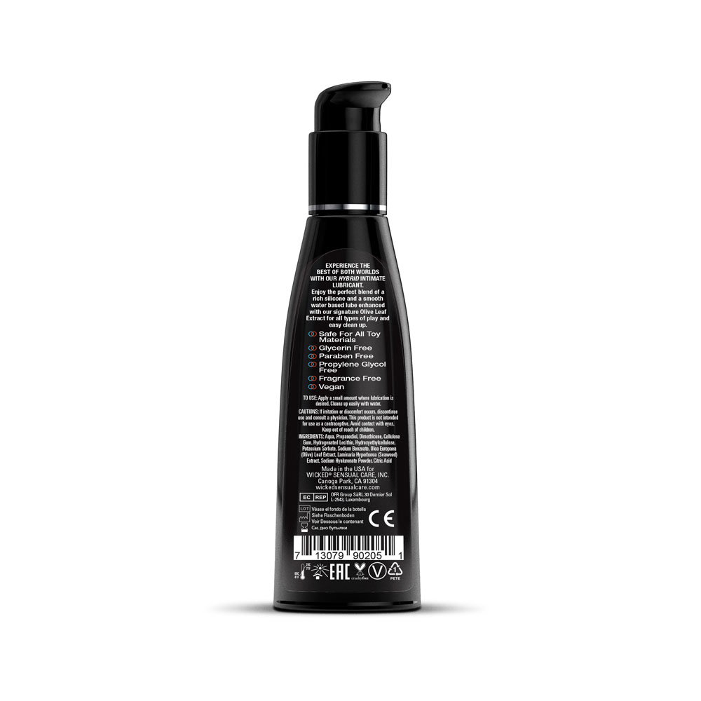 Bottle of Wicked Hybrid personal lubricant