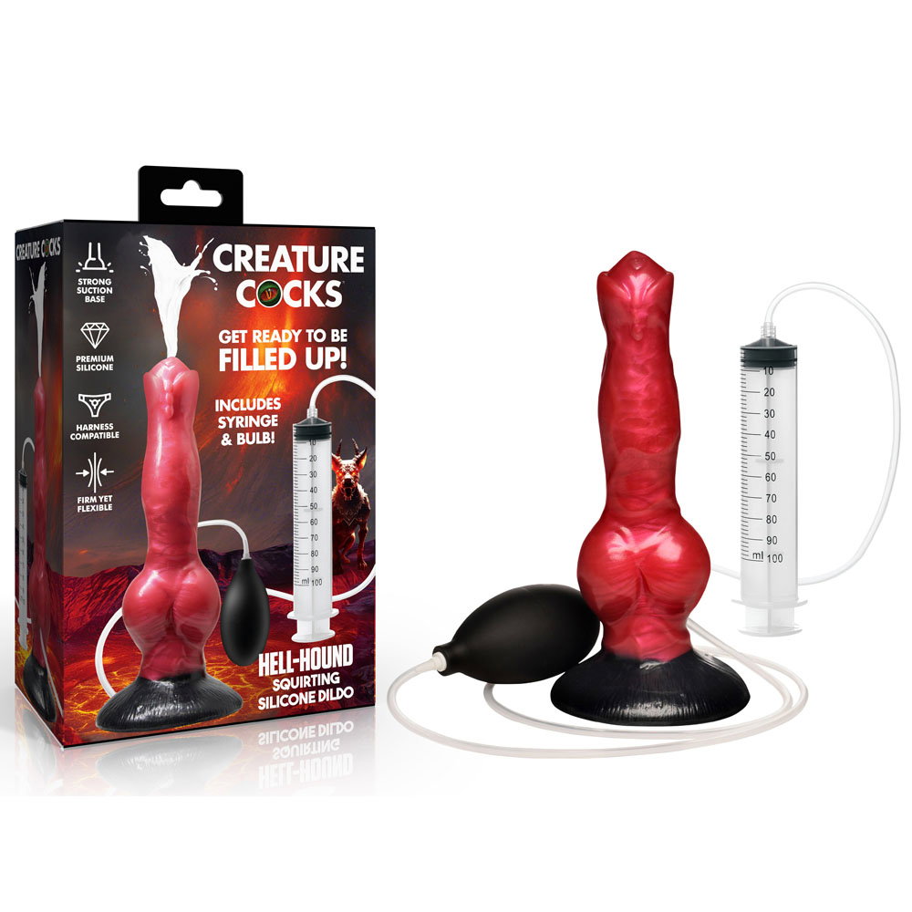 Creature Cocks Hell Hound Squirting Silicone Dildo — image 1