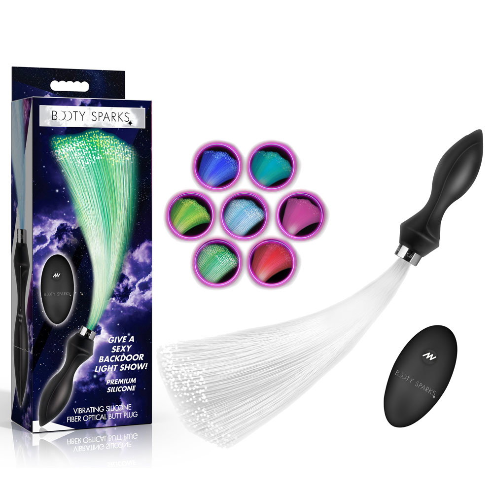 Booty Sparks Vibrating Silicone Fibre Optical Butt Plug — image 1