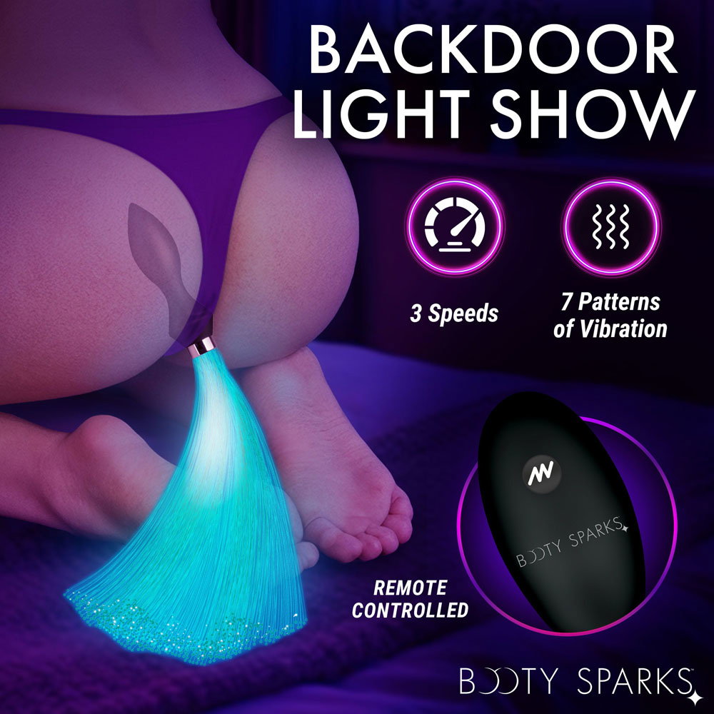 Booty Sparks Vibrating Silicone Fibre Optical Butt Plug — image 3