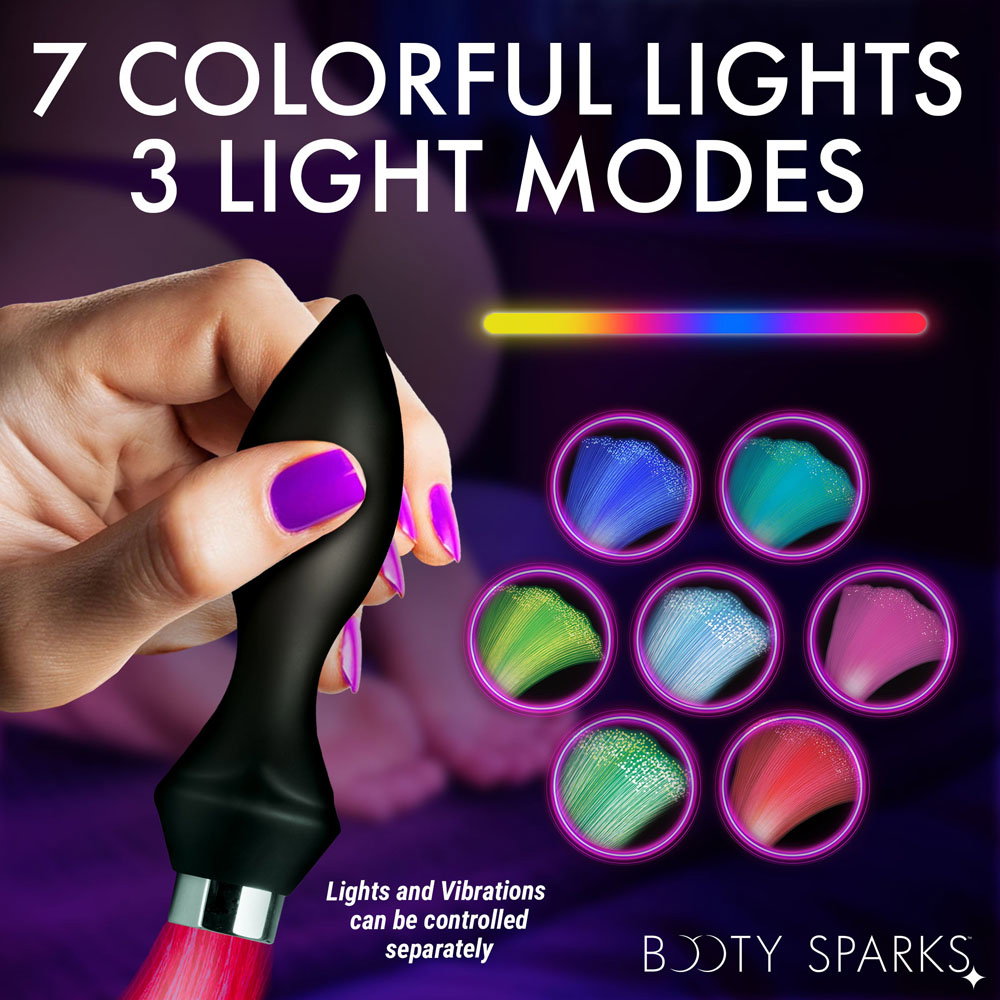 Booty Sparks Vibrating Silicone Fibre Optical Butt Plug — image 4
