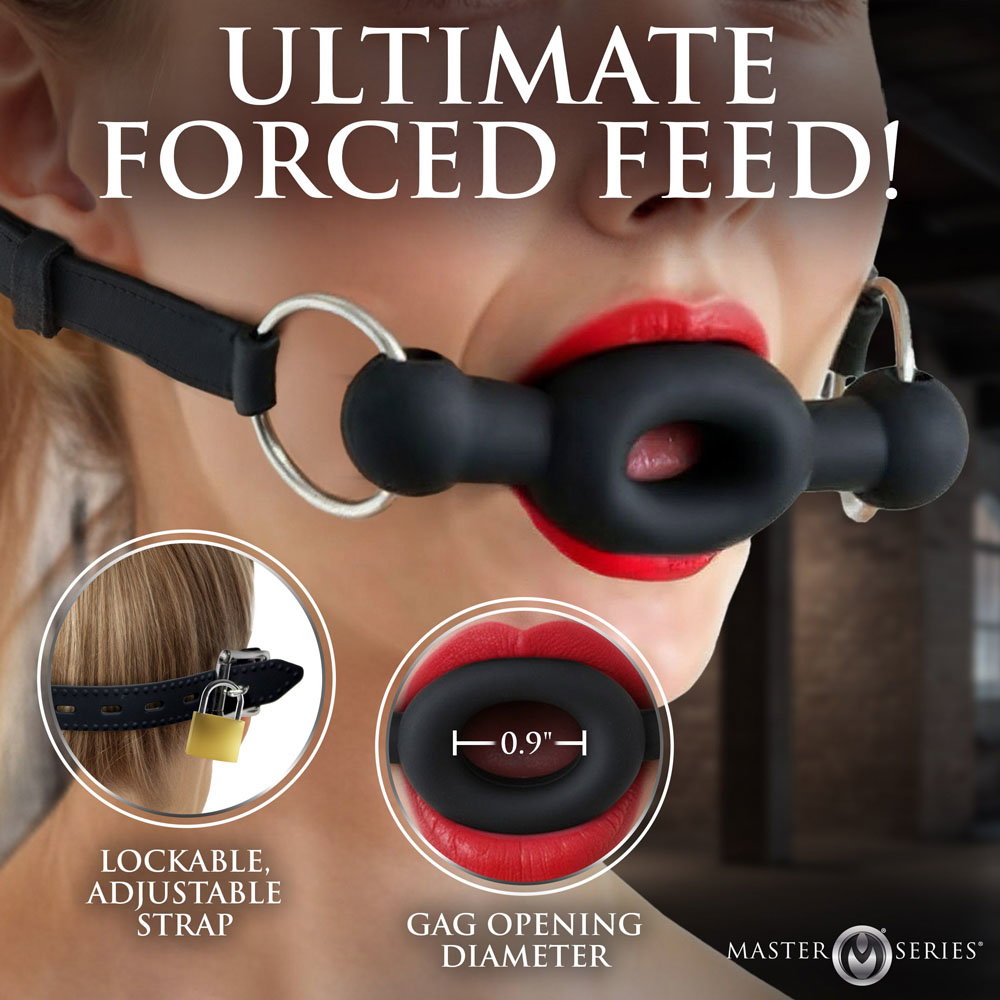 Master Series Forced Silicone Feeding Gag — image 3