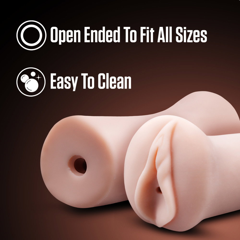 EnLust Ashlynn flesh-coloured open-ended masturbator stroker with ribbed internal texture