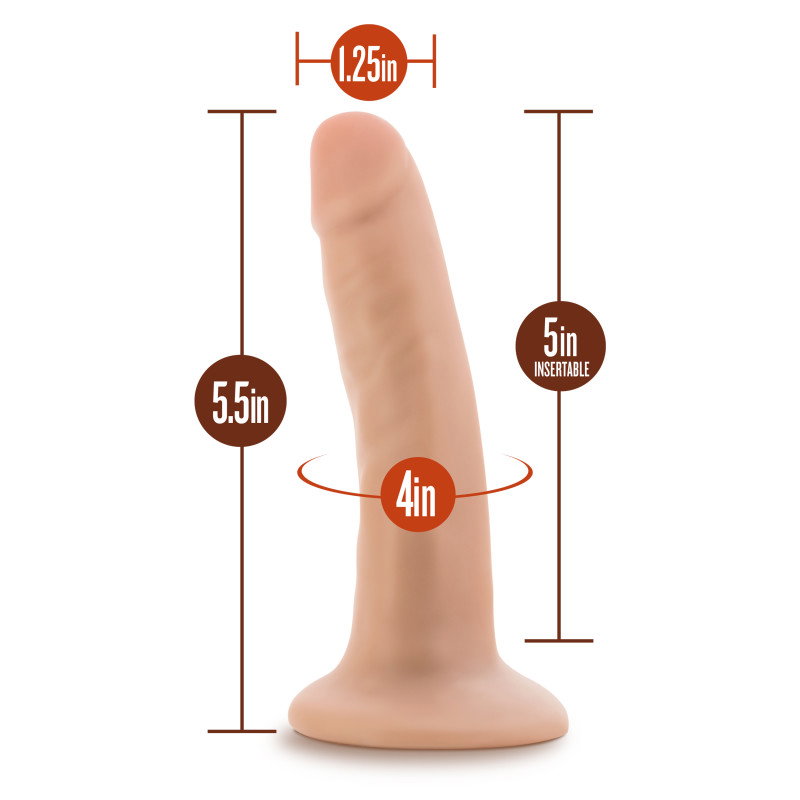 Dr. Skin Dr. Lucas 5'' realistic silicone dildo in flesh tone with suction cup base