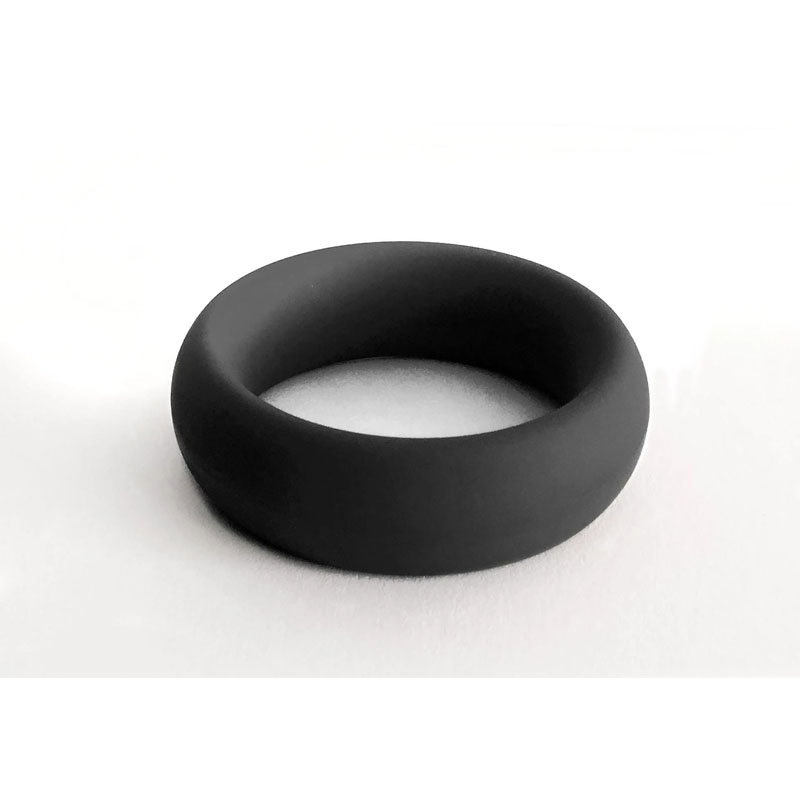 Boneyard Meat Rack black silicone cock ring, thick non-roll design