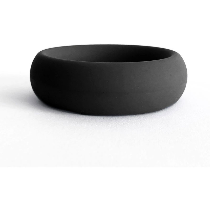 Boneyard Meat Rack black silicone cock ring, thick non-roll design