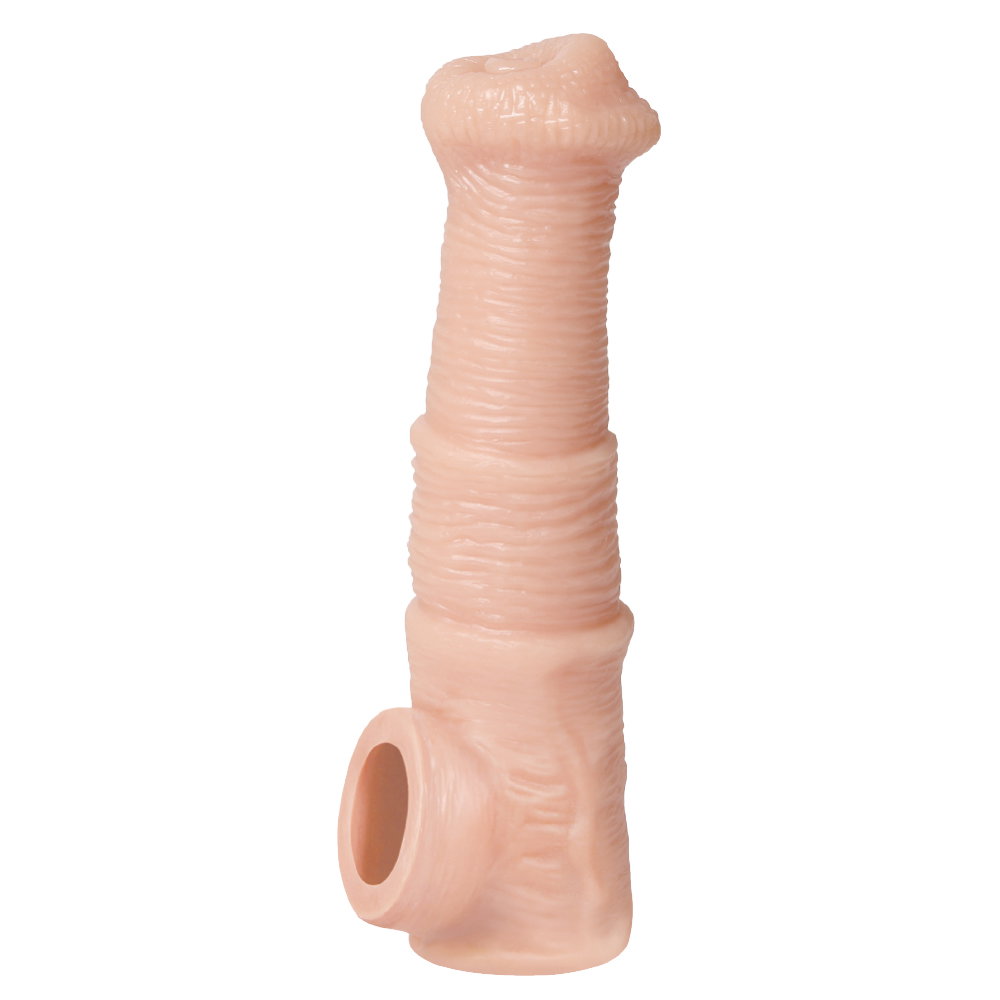 Kokos Cock Sleeve 011 full-coverage TPE penis sleeve with integrated testicle sling