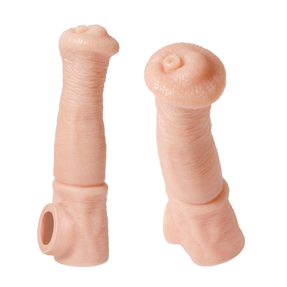 Kokos Cock Sleeve 012 full-length TPE penis extender sleeve with integrated testicle sling