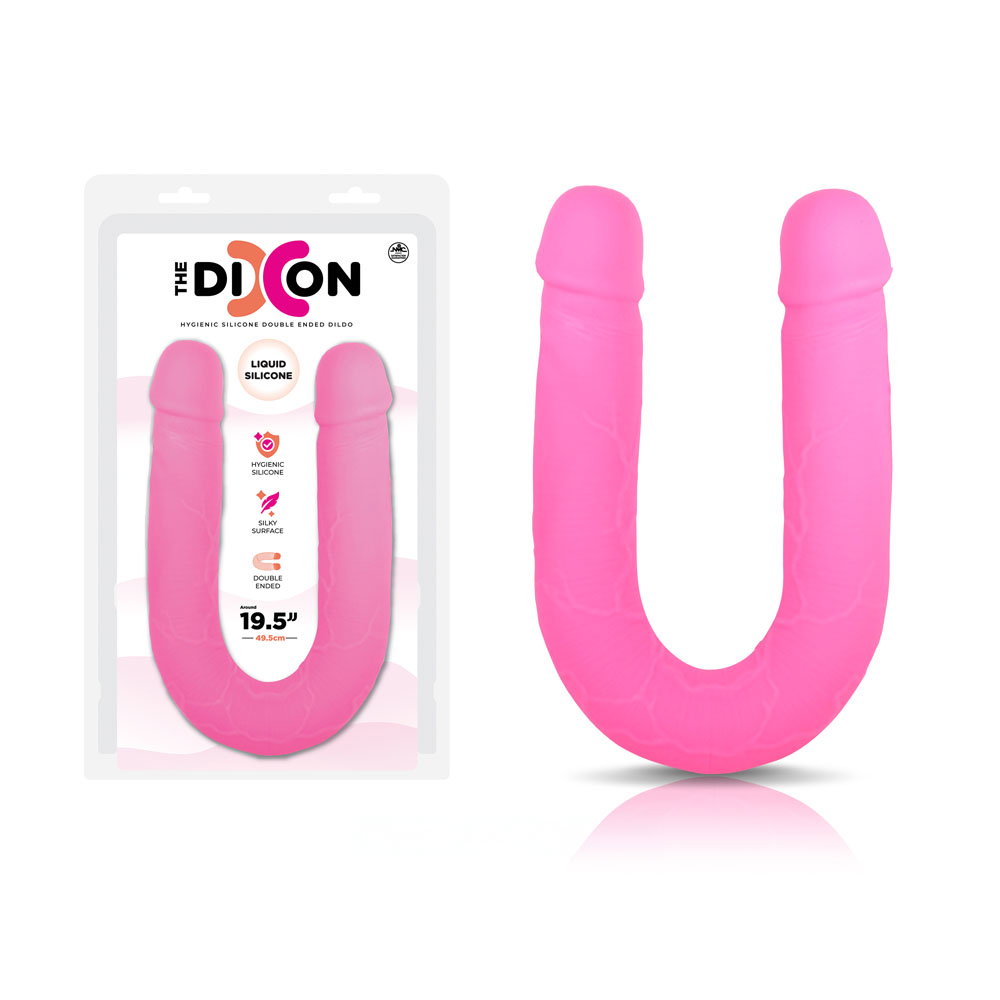 The Dixon pink silicone 50cm double-ended dong by Excellent Power