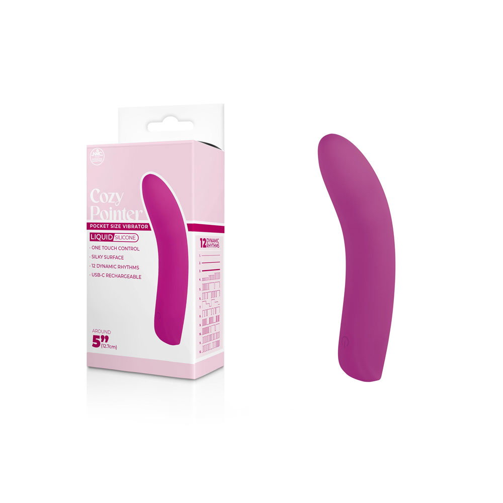 Excellent Power Cozy Pointer pink mini vibrator, 12 cm rechargeable silicone vibe