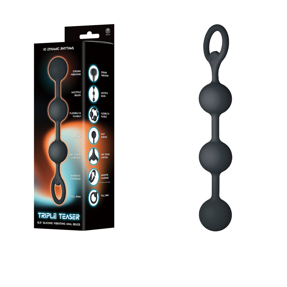 Triple Teaser Vibrating Anal Beads - Excellent Power — image 1