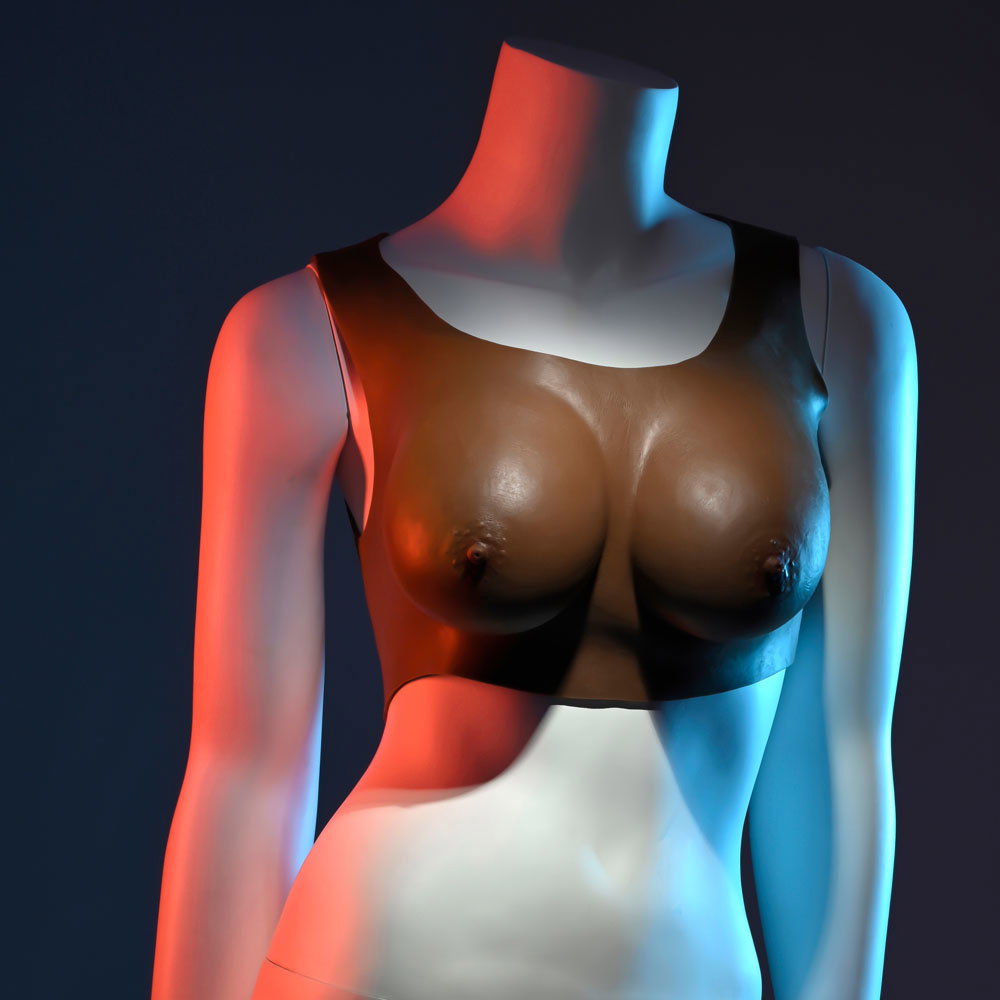 Gender X C-cup breast plate - dark | Little Desires