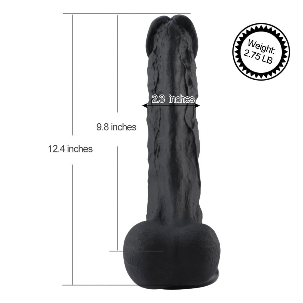 Hismith Huge Black 31.5cm Dildo with KlicLok Connector — image 2