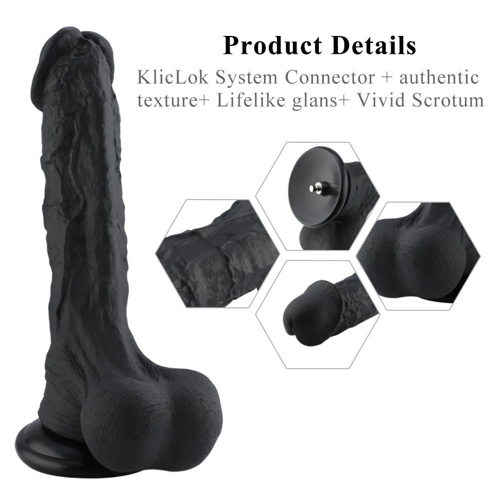 Hismith Huge Black 31.5cm Dildo with KlicLok Connector — image 3