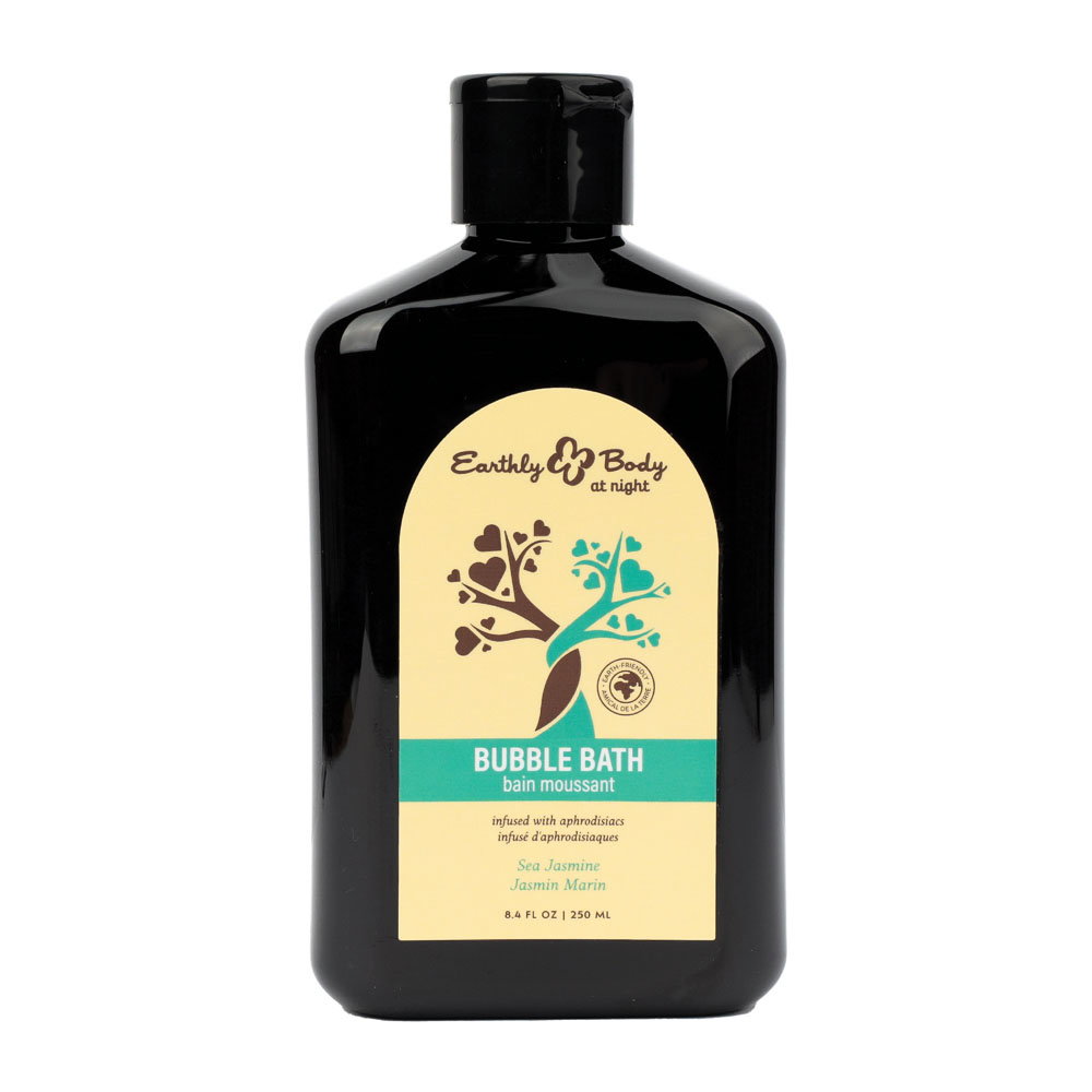 Bottle of Earthly Body Aphrodisiac Bubble Bath in Sea Jasmine scent, 250 ml