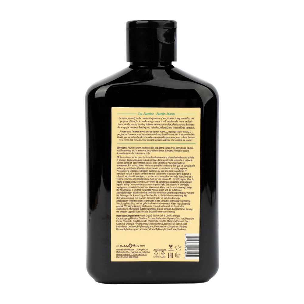 Bottle of Earthly Body Aphrodisiac Bubble Bath in Sea Jasmine scent, 250 ml