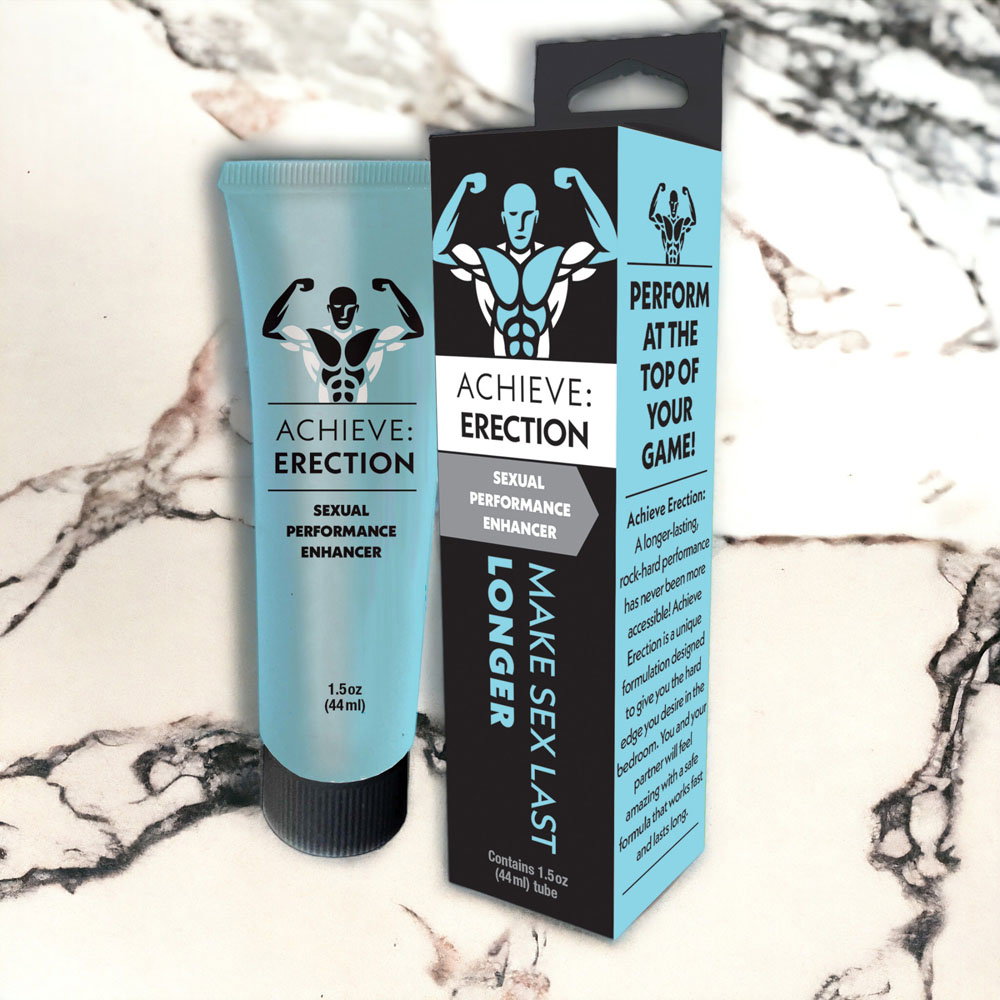 Little Genie Achieve: Erection male performance supplement packaging