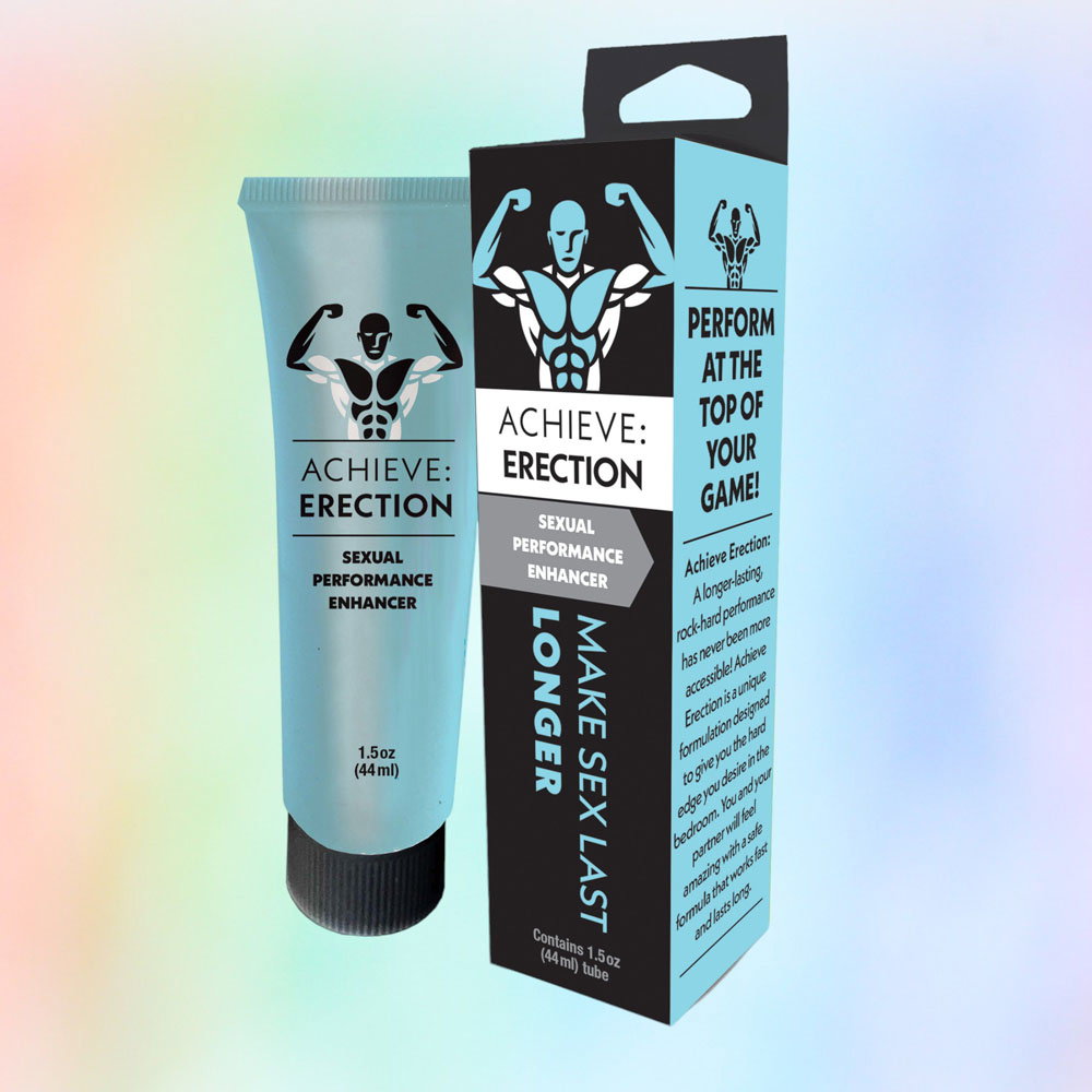 Little Genie Achieve: Erection male performance supplement packaging