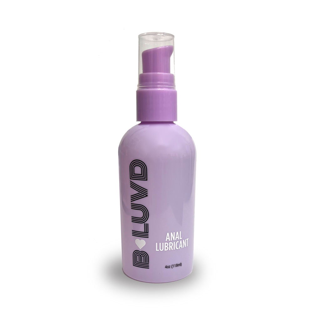 B-LUVD Anal Lubricant 118ml bottle with teardrop pump dispenser