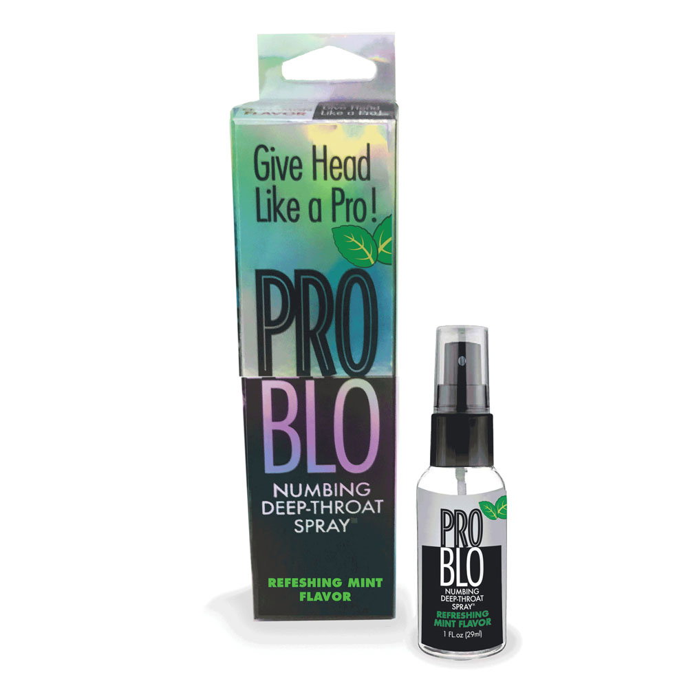 Little Genie ProBlo Deep Throat Spray Mint, 30ml oral desensitising spray bottle