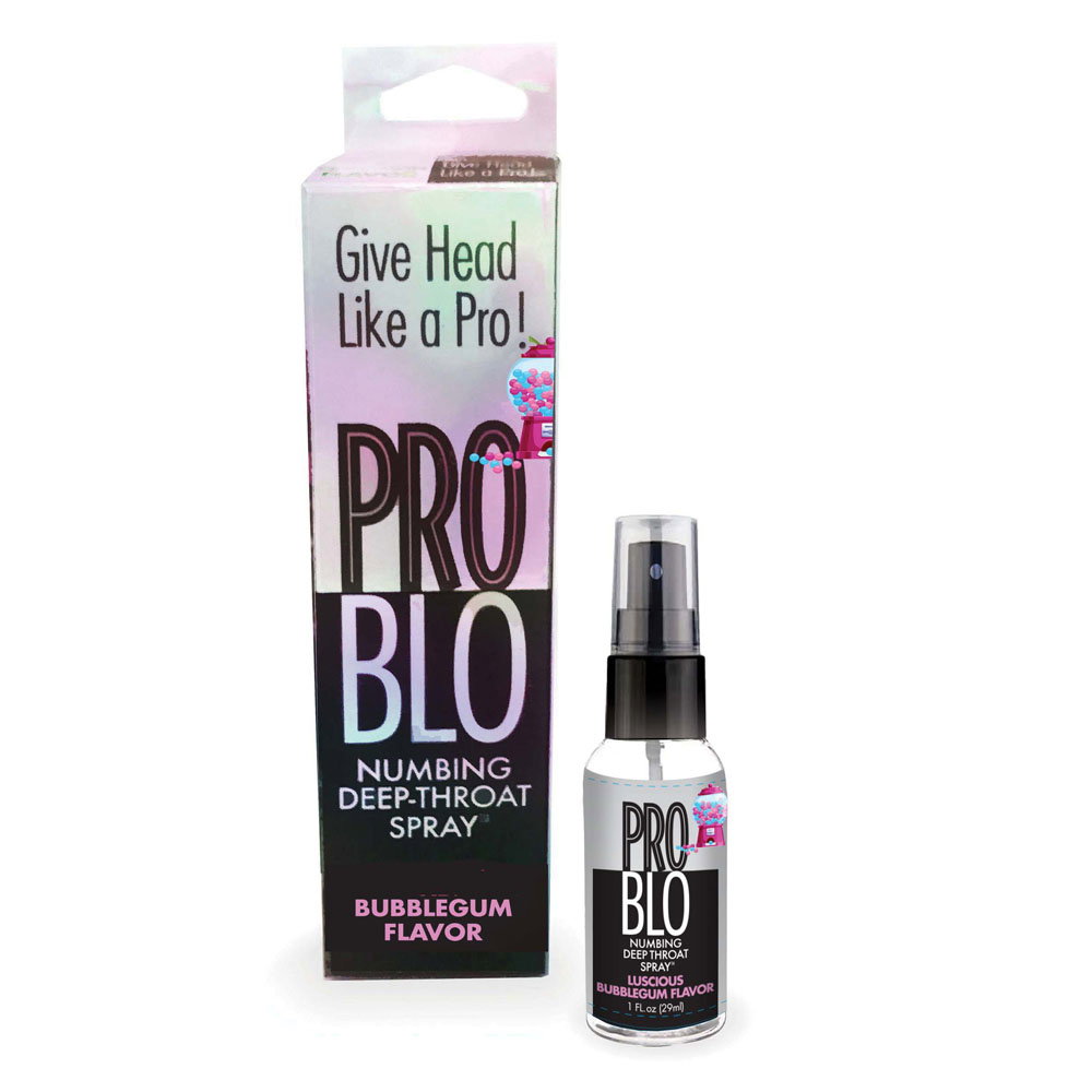 ProBlo Deep Throat Spray Bubblegum flavour, 30ml oral desensitising spray bottle with applicator