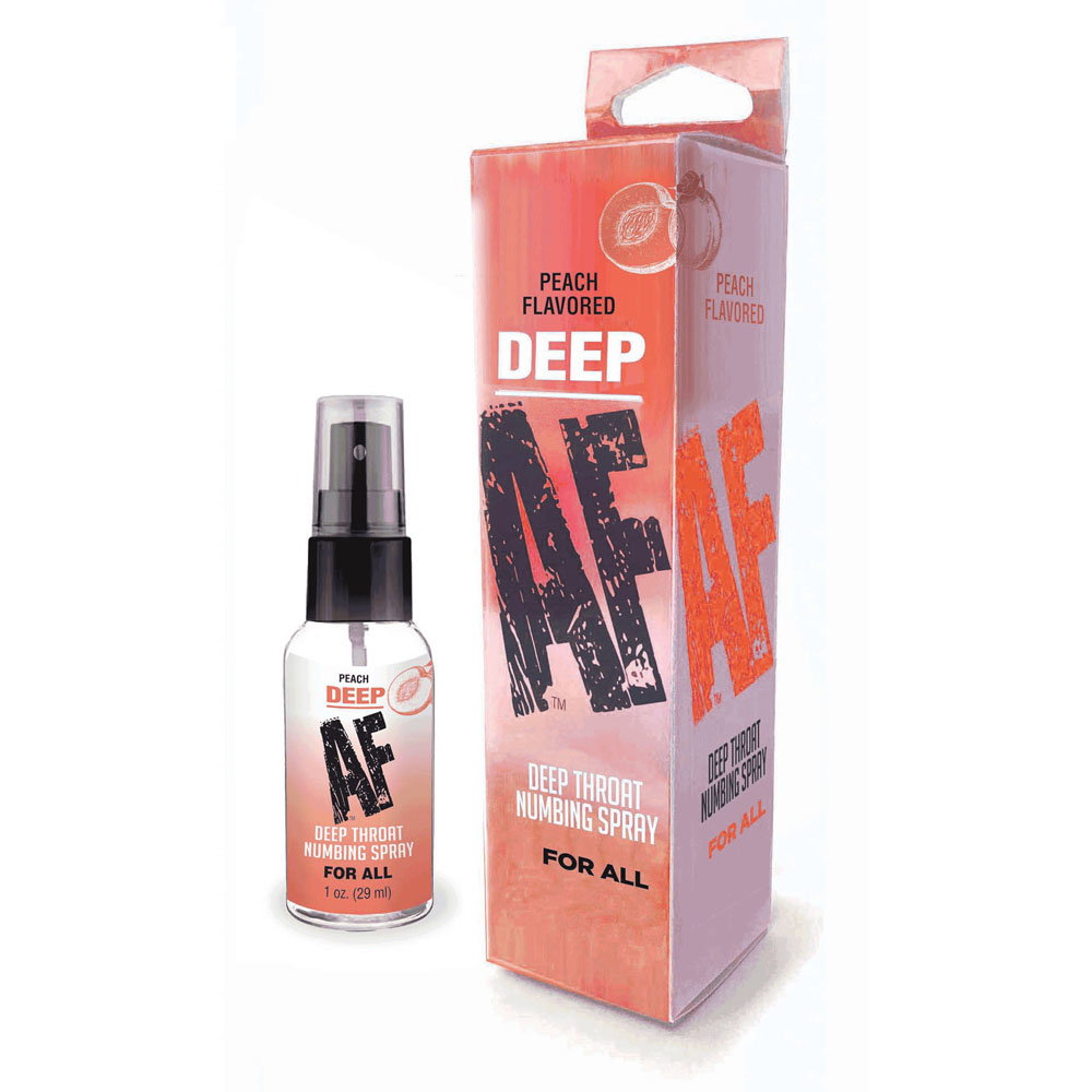 Little Genie Deep AF Peach Numbing Throat Spray 29 ml bottle