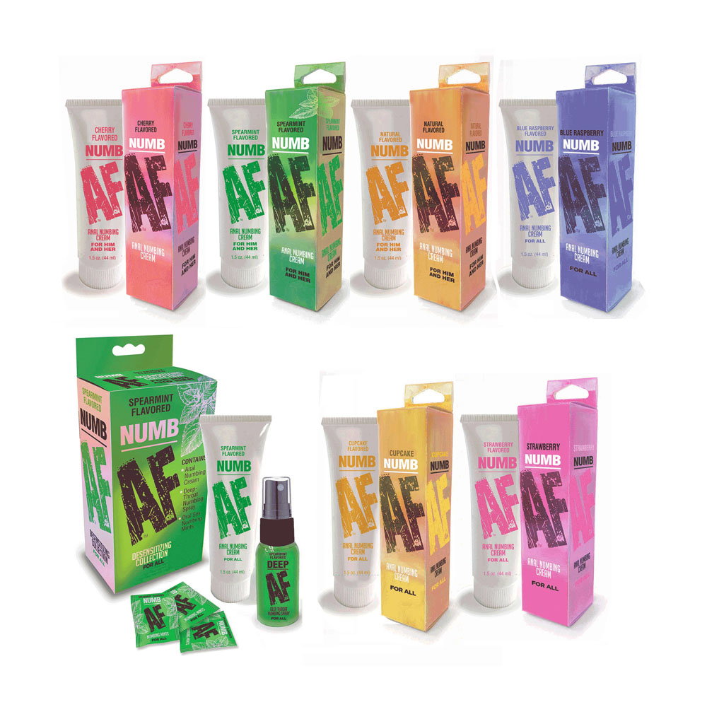 Little Genie Numb AF Anal Numbing Cream Strawberry, 44ml tube with screw cap