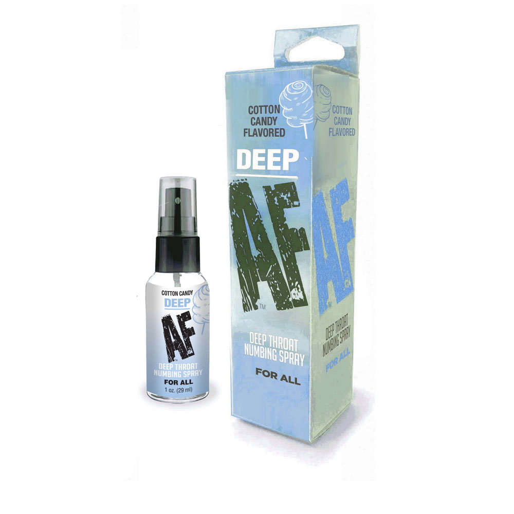 Little Genie Deep AF Throat Numbing Spray, Cotton Candy flavour, 30ml bottle