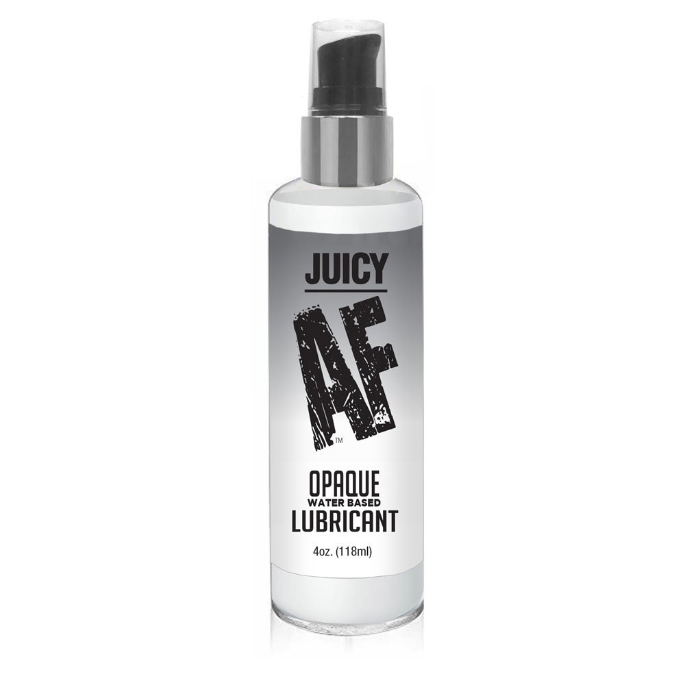 Juicy AF Water-Based Opaque Lube 118ml bottle with pump dispenser