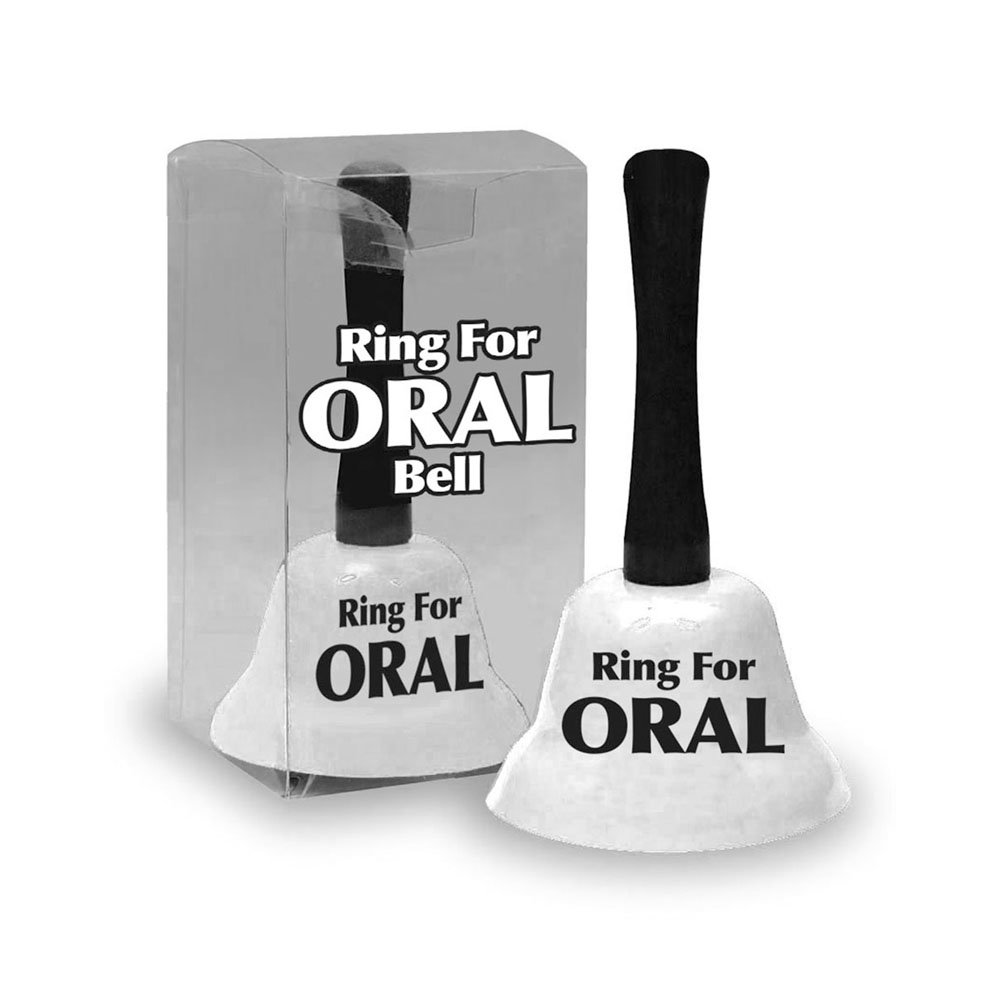 Little Genie Ring for Oral Bell in white, a small novelty signal bell for couples