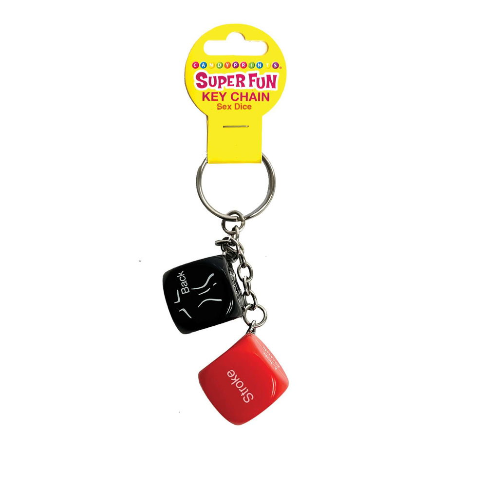 Little Genie Super Fun Key Chain in Sex Dice novelty design