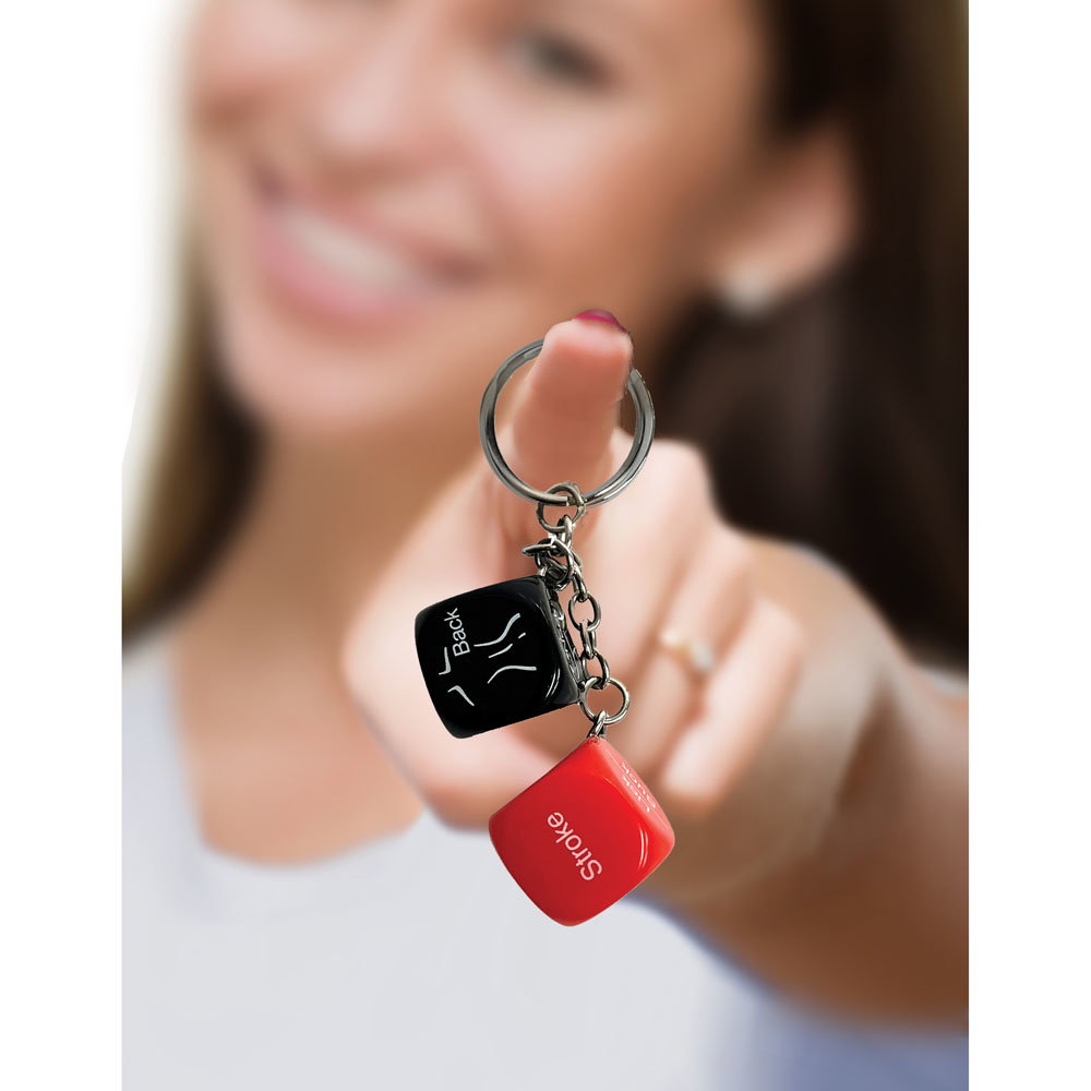 Little Genie Super Fun Key Chain in Sex Dice novelty design
