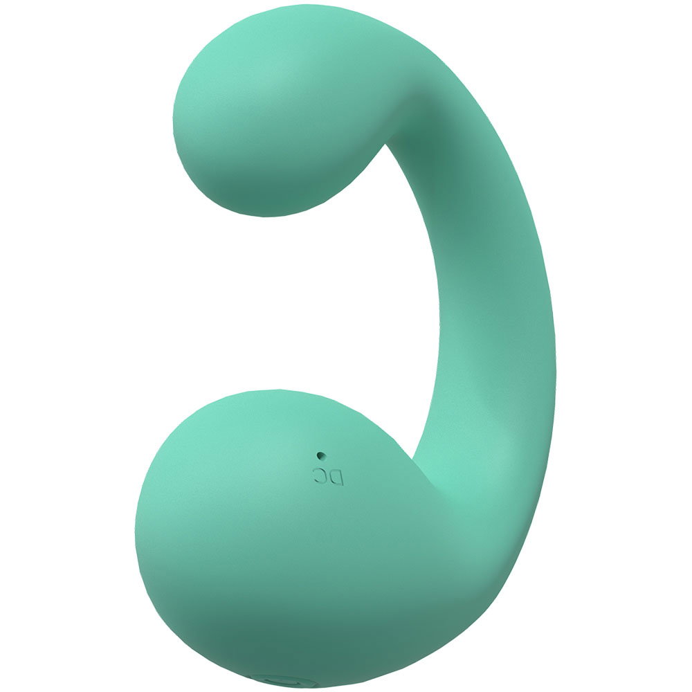 Shots Toys Loveline Playful green silicone vibrator, compact external stimulation design