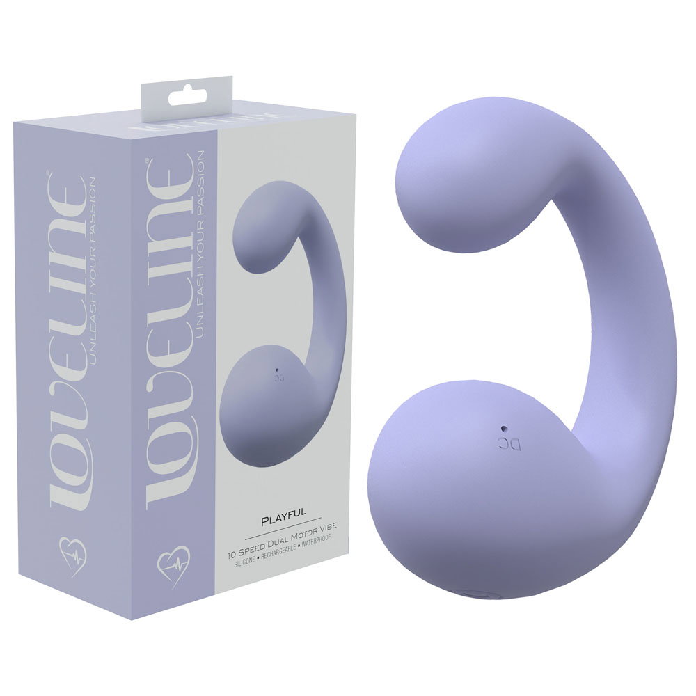 Loveline Playful rechargeable silicone vibrator in lavender by Shots Toys