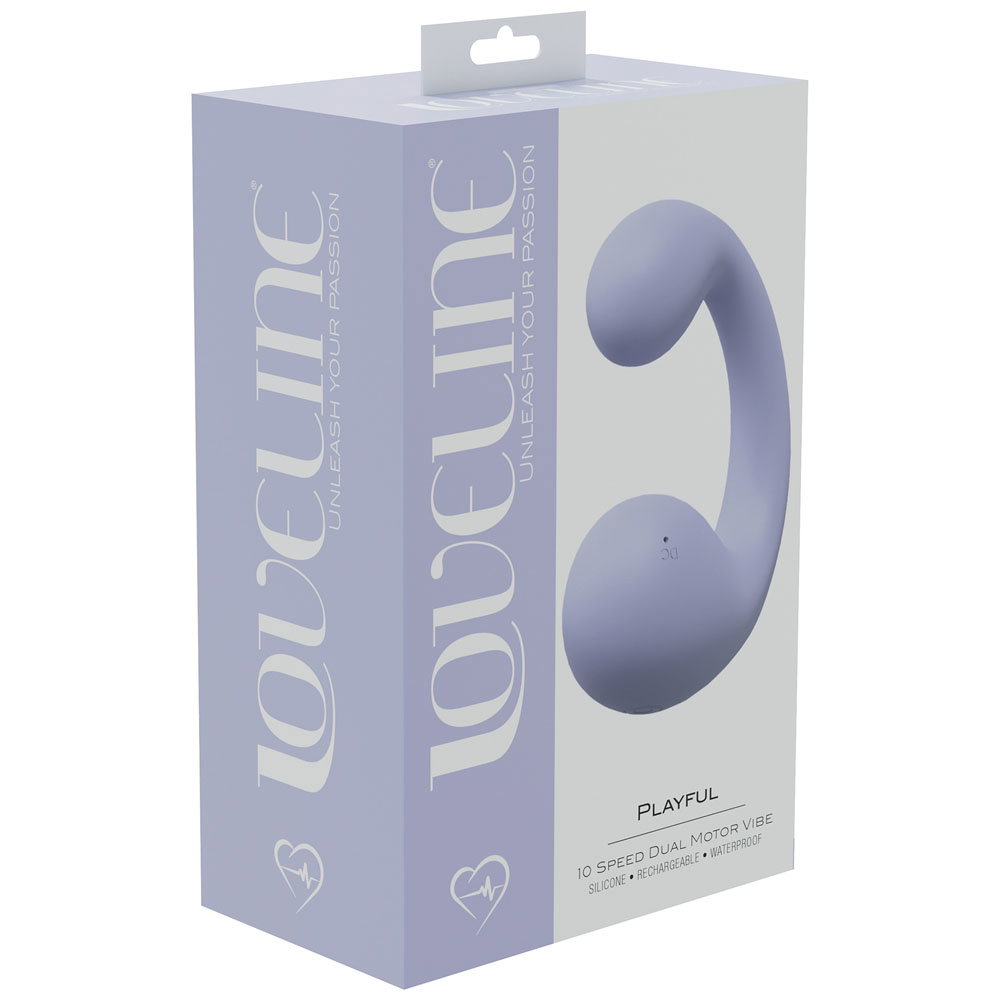 Loveline Playful rechargeable silicone vibrator in lavender by Shots Toys