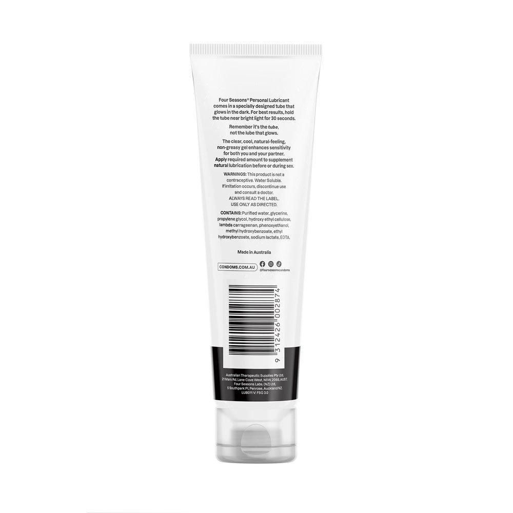 Four Seasons Glow in the Dark Tube Personal Lubricant 100 ml | Little Desires