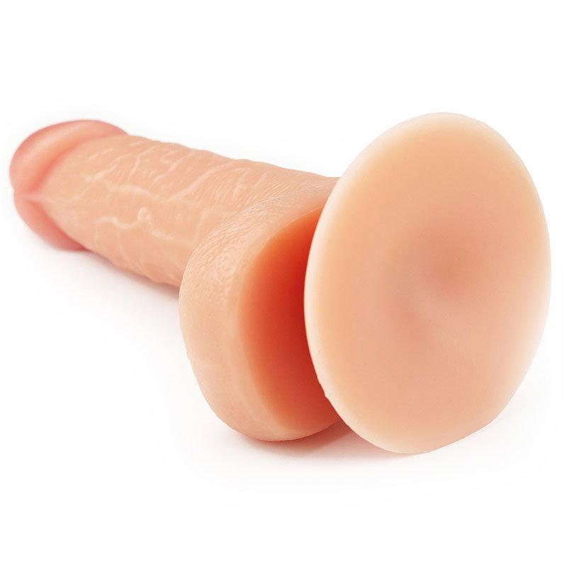 Lovetoy The Ultra Soft Dude 7 inch flesh-tone realistic dildo with suction cup base