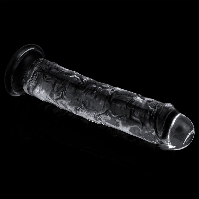 Lovetoy Flawless Clear Dildo 7 inch, a transparent TPE dildo with suction cup base
