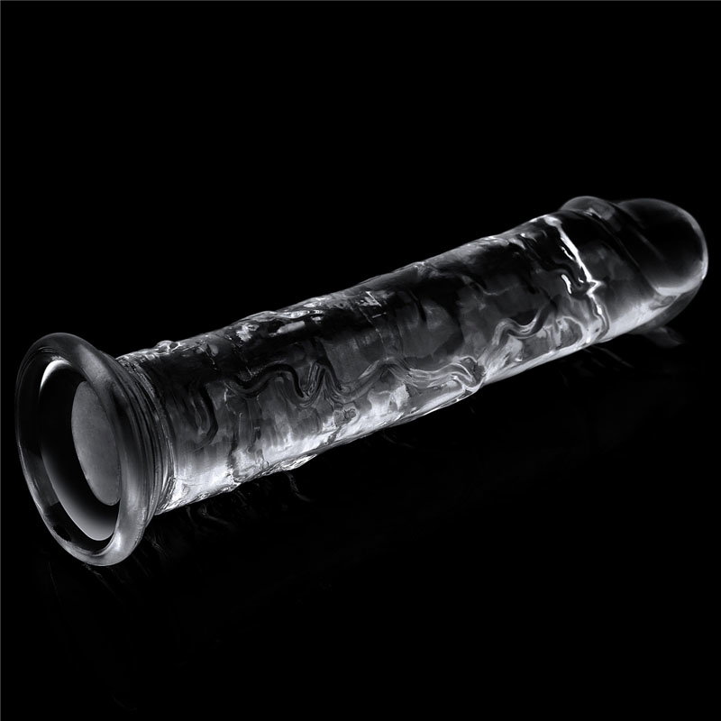 Lovetoy Flawless Clear Dildo 7 inch, a transparent TPE dildo with suction cup base