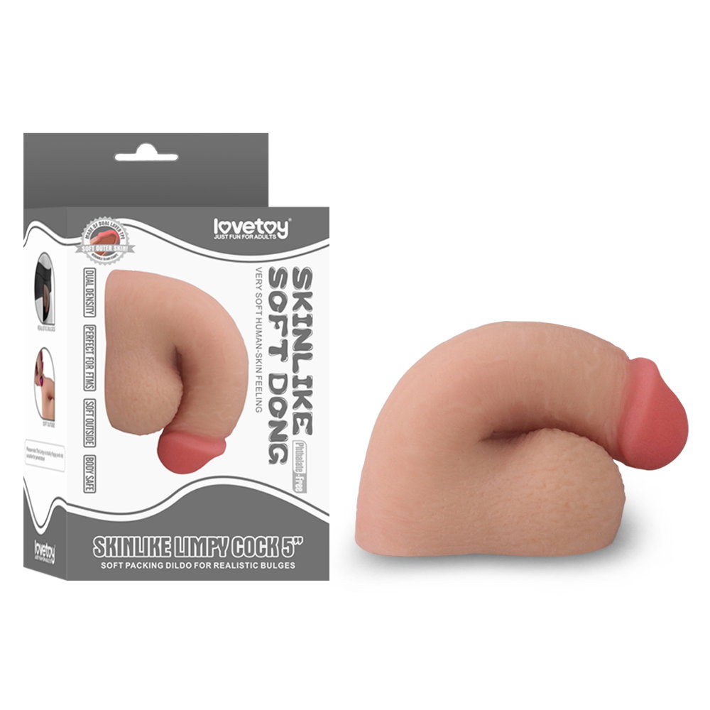 Lovetoy Skinlike Limpy Packer, a 5-inch flesh-toned soft packer with flat base