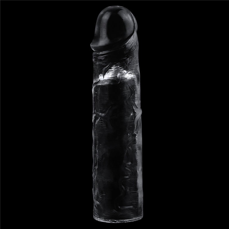 Lovetoy Flawless Clear Penis Sleeve, a transparent textured wearable sleeve