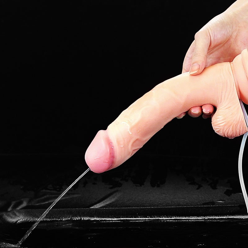 Lovetoy Cumming Softee soft TPE ejaculating dildo, 9 inch, with balls and suction cup base