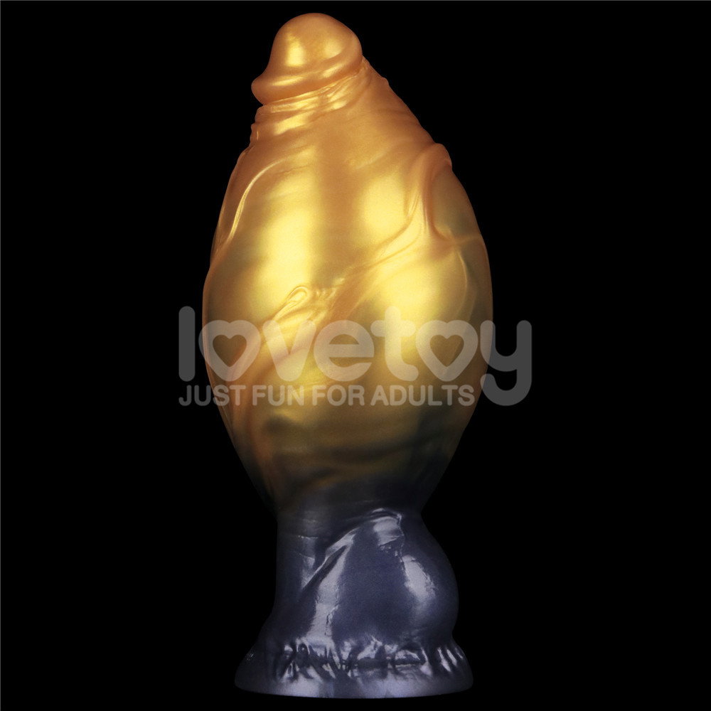 Lovetoy AeroSX dual-density inflatable silicone dildo with suction base and removable inflation bulb