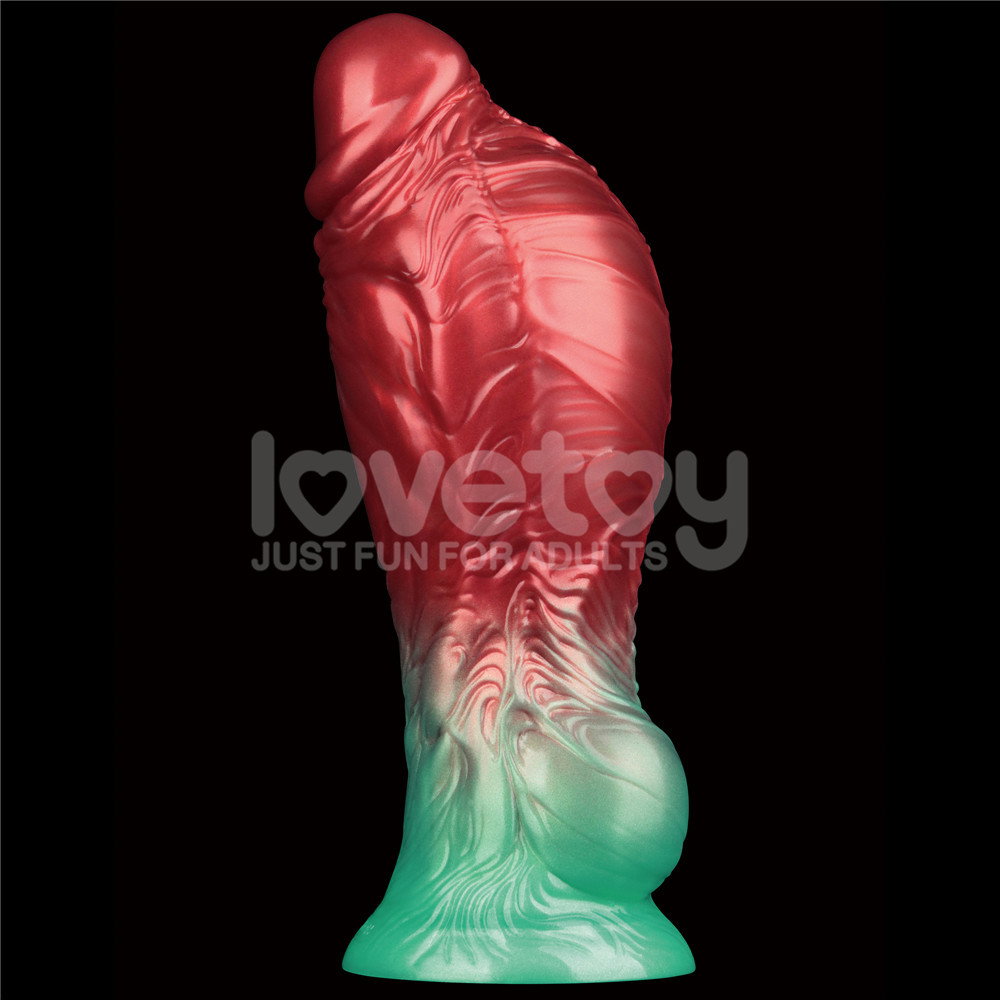 Lovetoy AeroSX 8 inch dual density inflatable fantasy dildo with suction base