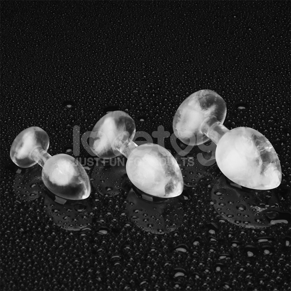 Lovetoy Jokes & Parties silicone ice tray with three butt plug-shaped moulds and funnel